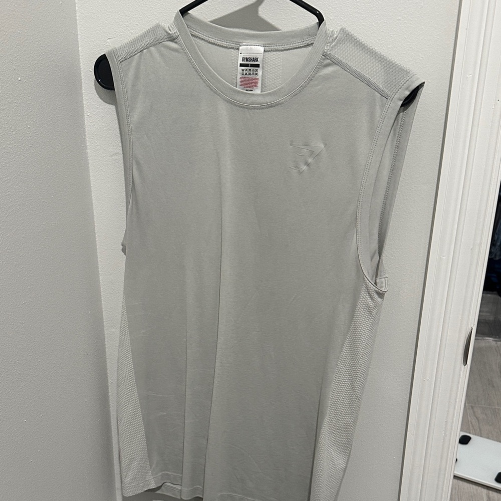 Gray Sleeveless Gymshark Athletic Shirt